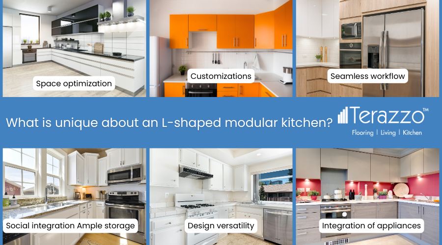 What is unique about an L-shaped modular kitchen? - terazzo india