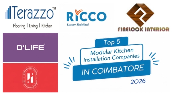 Top 5 modular kitchen installation companies in Coimbatore 2026 leaderboard graphic