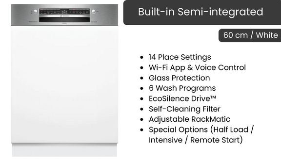 Built-in Semi-integrated -60Cm White