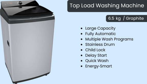 Top Load Washing Machine - 6.5  kg Graphite