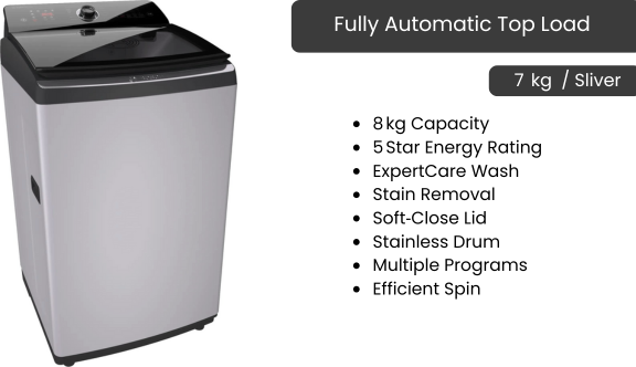 Top Load fully Washing Machine - 7  kg Sliver